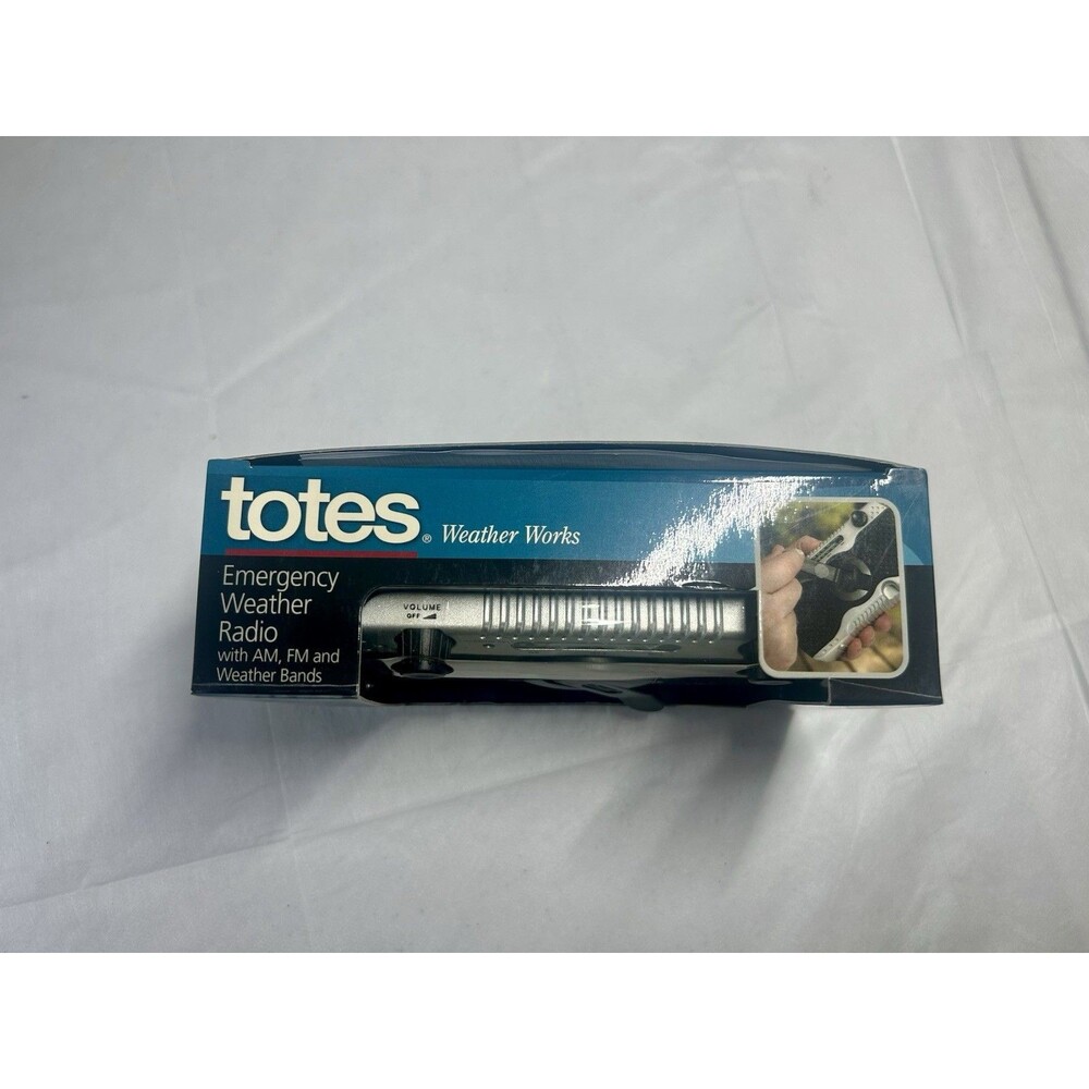 Totes Weather Works Emergency Weather Radio AM FM & Weather Bands Crank Handle - Picture 2 of 4